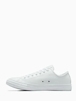 Converse White Chuck Taylor All Stars Leather Ox Trainers Discount