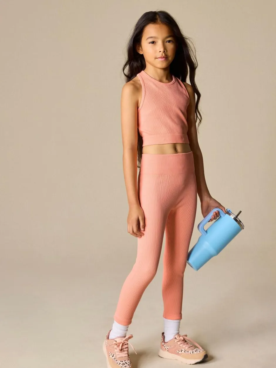 Next Sports Crop Top (5-16yrs) Coral Orange