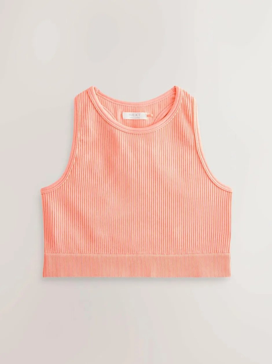 Next Sports Crop Top (5-16yrs) Coral Orange