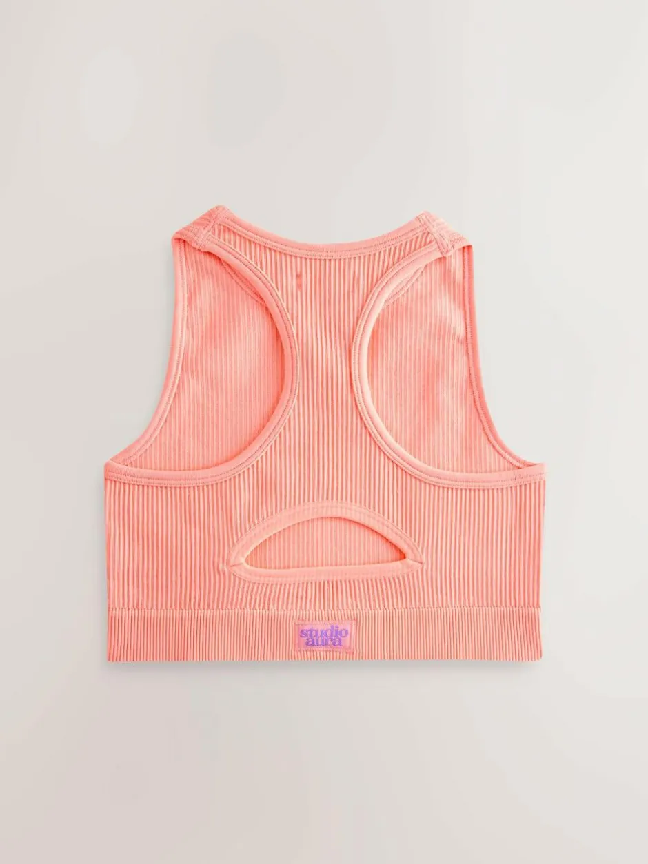 Next Sports Crop Top (5-16yrs) Coral Orange