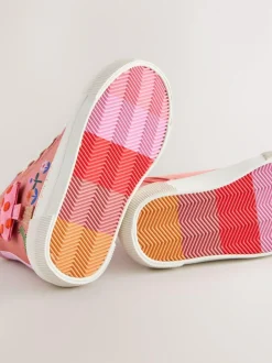 Next Standard Fit (F) High Top Trainers Coral Pink Interactive Best