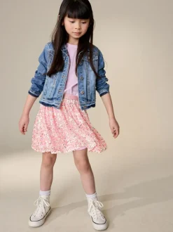 Next Sequin Skirt (3-16yrs) Coral Pink Best