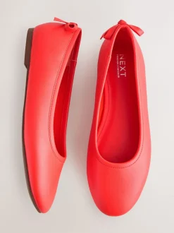 Next Standard/Wide Fit Ballerina Shoes Coral Clearance