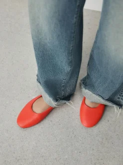 Next Standard/Wide Fit Ballerina Shoes Coral Clearance