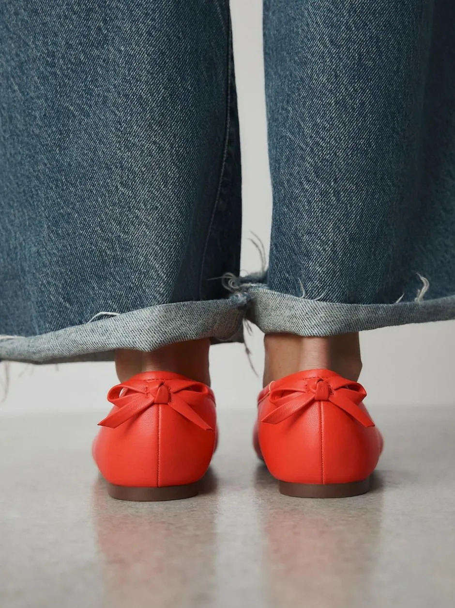 Next Standard/Wide Fit Ballerina Shoes Coral Clearance
