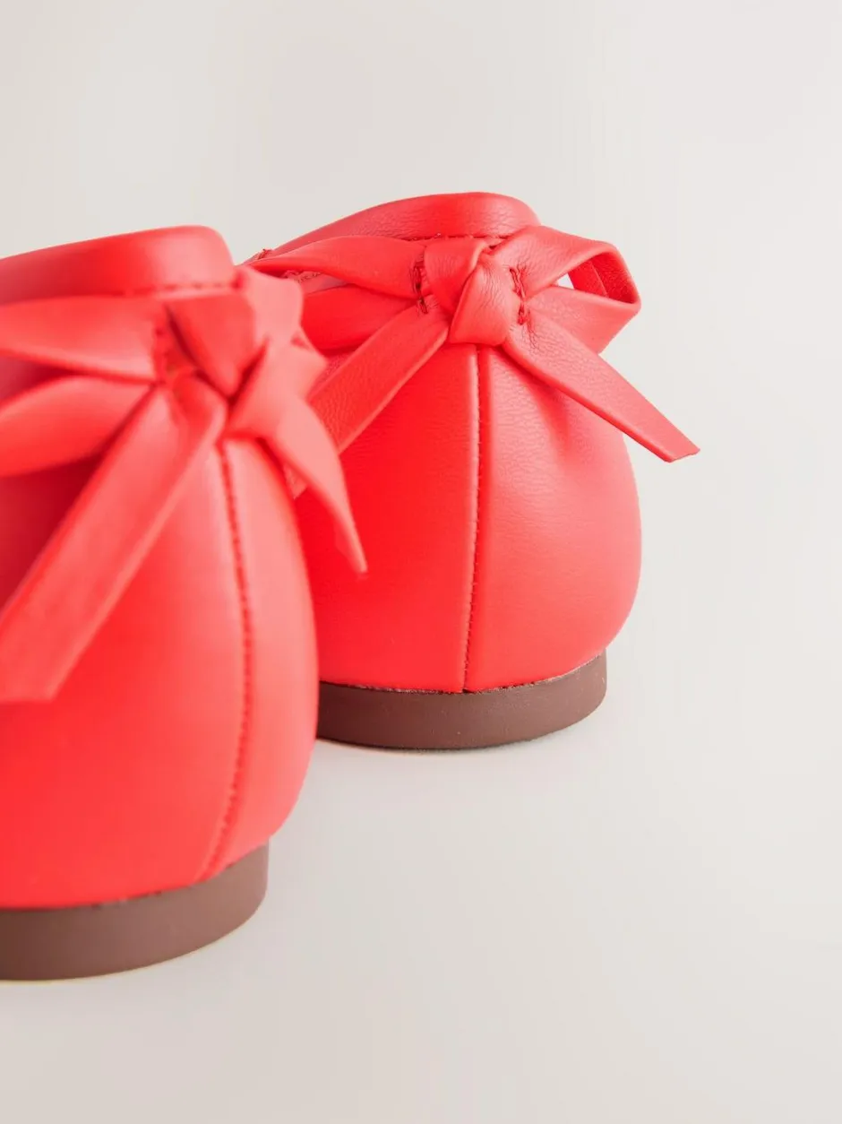 Next Standard/Wide Fit Ballerina Shoes Coral Clearance
