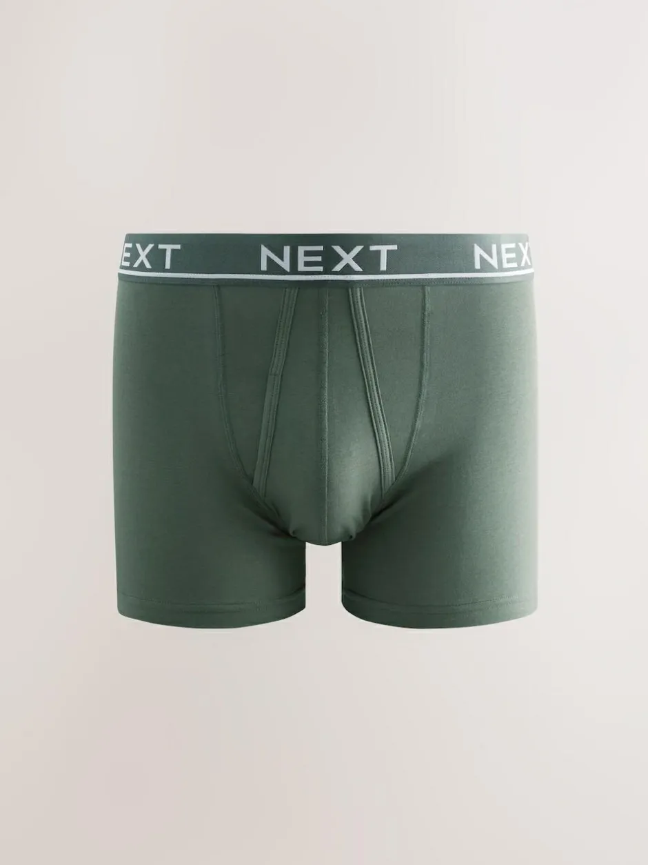 Next Core Grey/ Greens A-Front Boxers 10 Pack Sale
