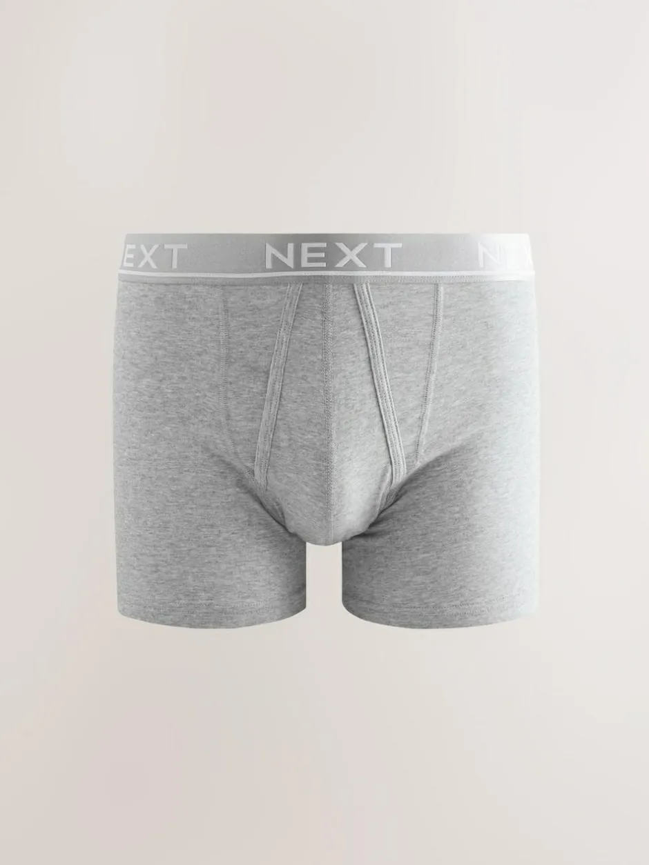 Next Core Grey/ Greens A-Front Boxers 10 Pack Sale