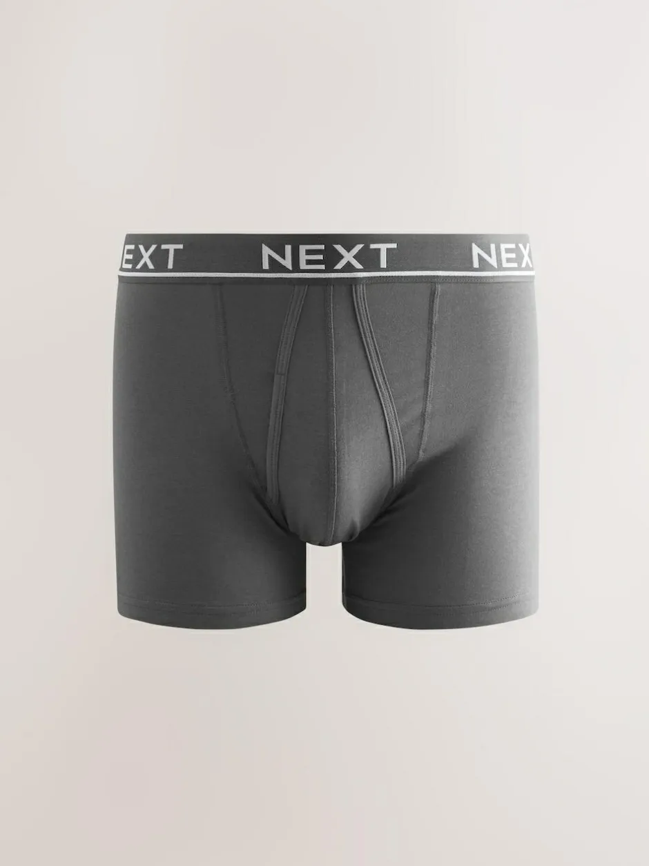 Next Core Grey/ Greens A-Front Boxers 10 Pack Sale