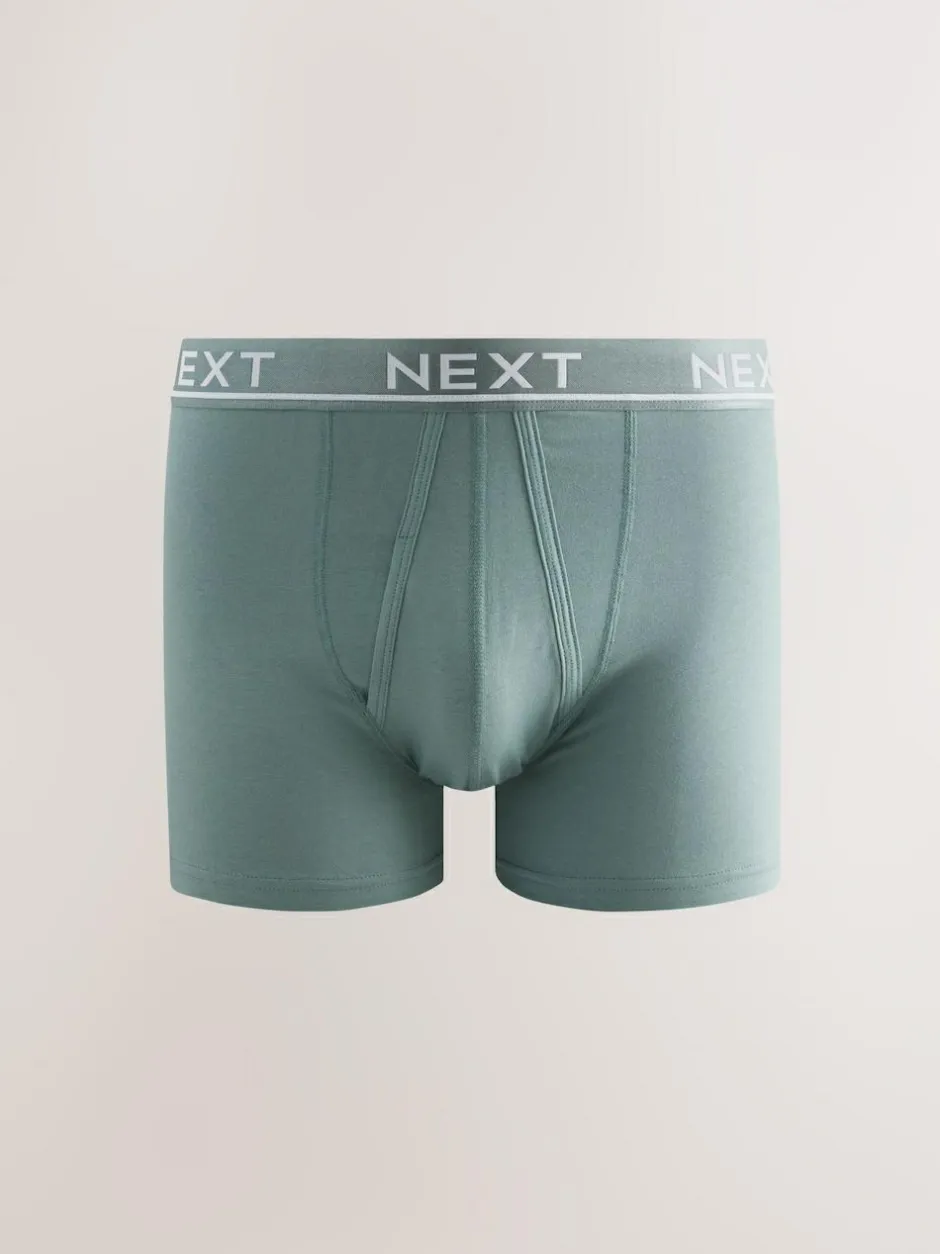 Next Core Grey/ Greens A-Front Boxers 10 Pack Sale