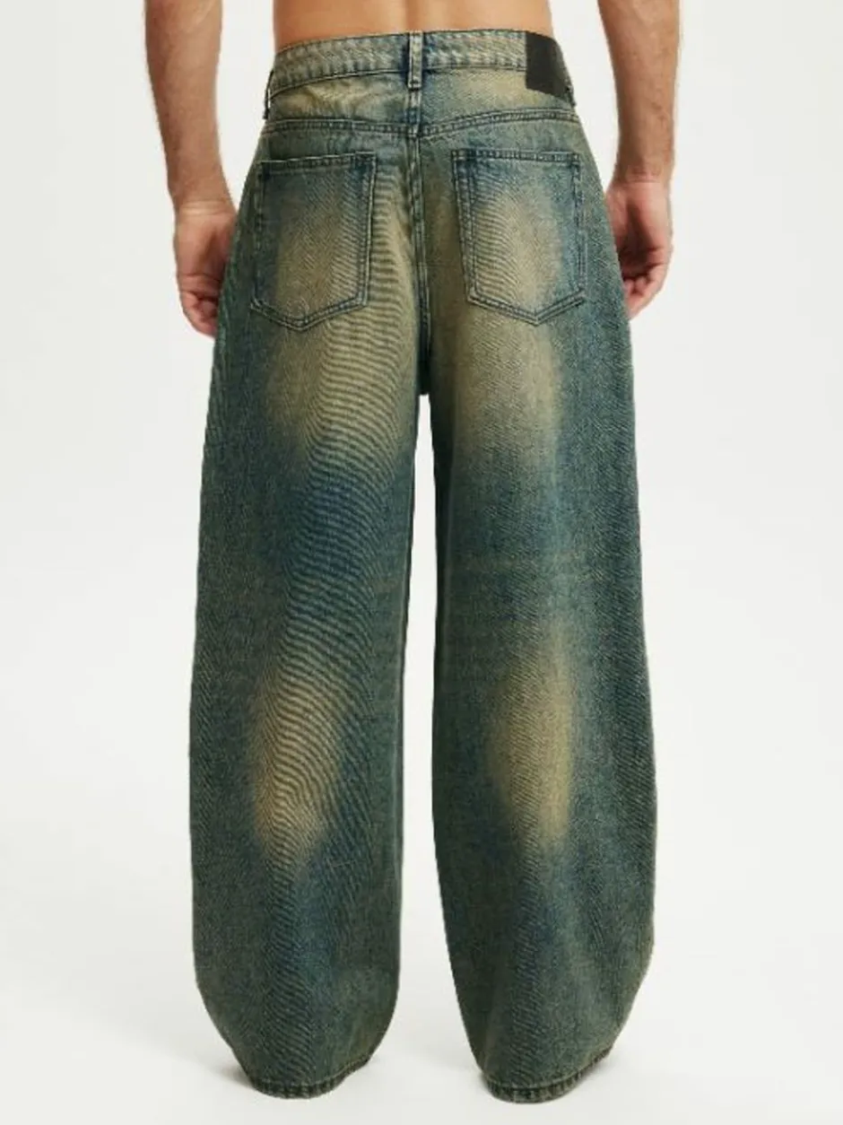 Cotton On Blue Super Baggy Jeans New