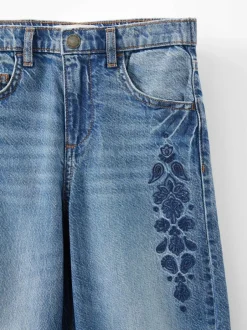 Cotton On Unisex Barrel Leg Denim Jeans Blue New