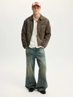 Cotton On Grey Cropped Faux Suede Harrington Jacket Best