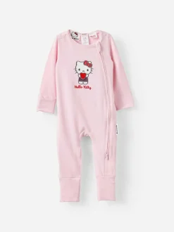 Cotton On Hello Kitty Long Sleeve Zip Romper Pink Hot