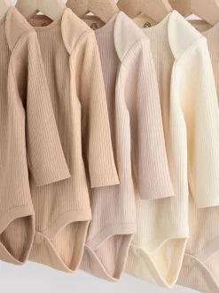 Next Cream Baby Long Sleeve Bodysuits 5 Pack Hot