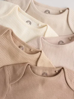 Next Cream Baby Long Sleeve Bodysuits 5 Pack Hot