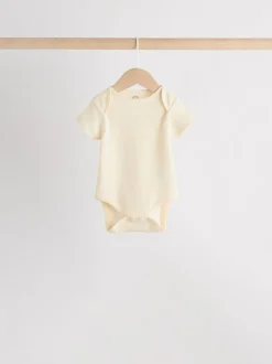 Next Cream Baby Short Sleeve Bodysuits 5 Pack Hot