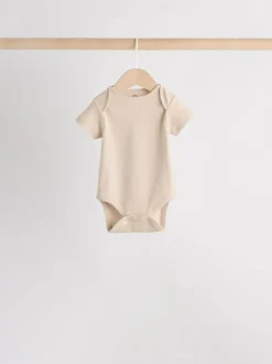 Next Cream Baby Short Sleeve Bodysuits 5 Pack Hot