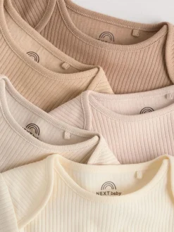 Next Cream Baby Short Sleeve Bodysuits 5 Pack Hot