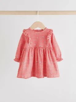 Next Baby Jersey Dresses 2 Pack (0mths-2yrs) Cream Bear/ Red Cherry Gingham Online