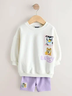 Next Cream Bluey Shorts Set (12mths-7yrs) Discount