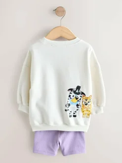 Next Cream Bluey Shorts Set (12mths-7yrs) Discount
