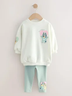 Next Cream Bluey Sweatshirt & Leggings Set (12mths-7yrs) Discount