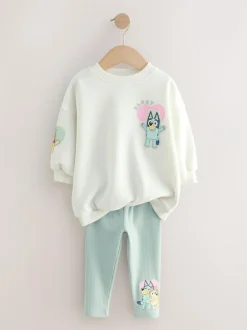 Next Cream Bluey Sweatshirt & Leggings Set (12mths-7yrs) Discount