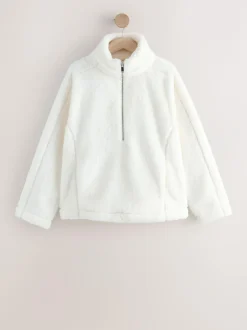 Next Cream Borg Half Zip Fleece Best