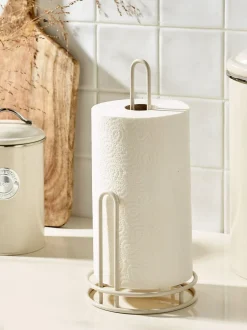 Next Bronx Wire Kitchen Roll Holder Cream New
