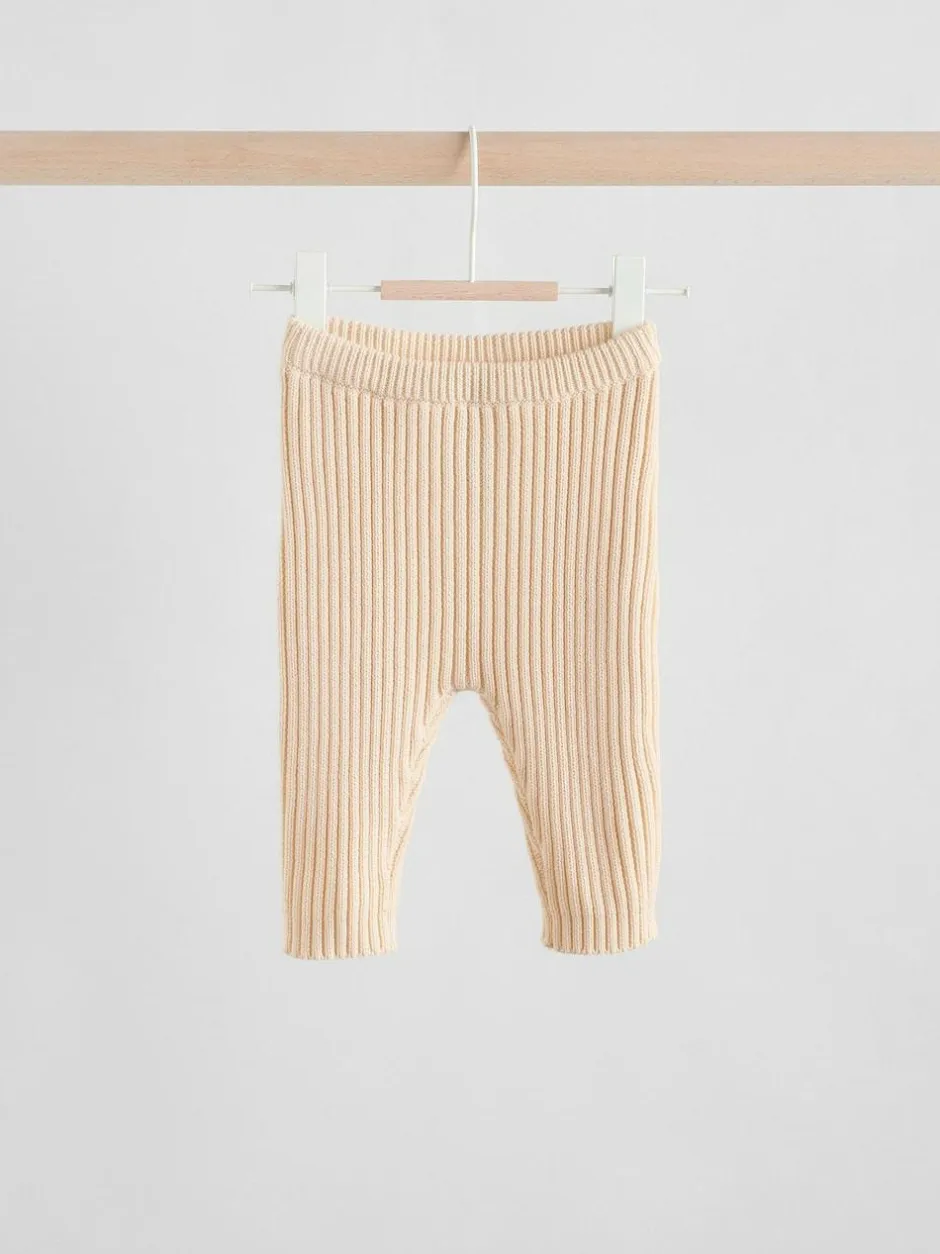 Next Baby Knitted Cardigan and Leggings 2 Piece Set (0mths-3yrs) Cream Embroidered New
