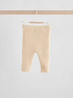 Next Baby Knitted Cardigan and Leggings 2 Piece Set (0mths-3yrs) Cream Embroidered New