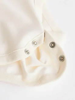 Next Cream Essential Baby Long Sleeve Bodysuits 5 Pack Outlet