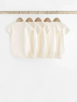 Next Cream Essential Baby Short Sleeve Bodysuits 5 Pack Hot