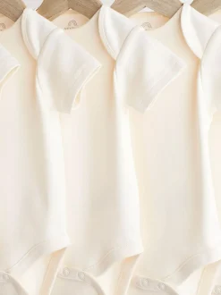 Next Cream Essential Baby Short Sleeve Bodysuits 5 Pack Hot