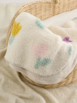 Next Baby Fleece Blanket Cream Floral Best