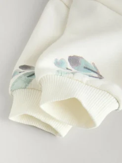 Next Baby Sweater and Joggers Set 2 Piece (0mths-2yrs) Cream Floral Hot