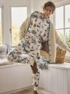 Next Long Sleeve Pyjamas Cream Mermaid Online