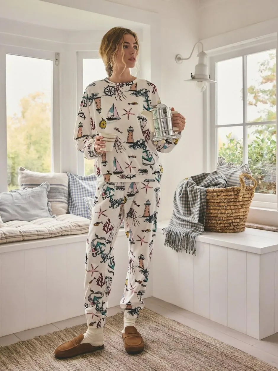 Next Long Sleeve Pyjamas Cream Mermaid Online
