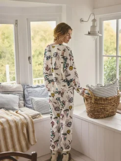 Next Long Sleeve Pyjamas Cream Mermaid Online