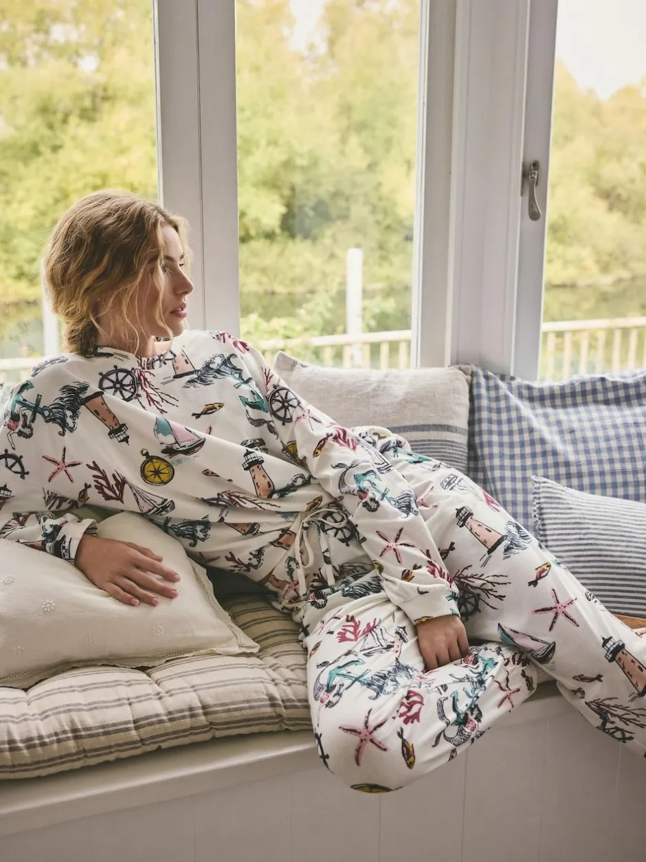 Next Long Sleeve Pyjamas Cream Mermaid Online
