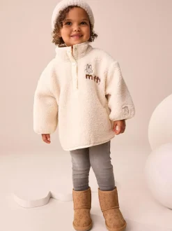 Next Cream Miffy Half Popper Fleece (3mths-7yrs) Best