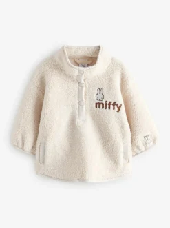 Next Cream Miffy Half Popper Fleece (3mths-7yrs) Best