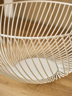 Next Moderna Wire Fruit Bowl Cream Clearance