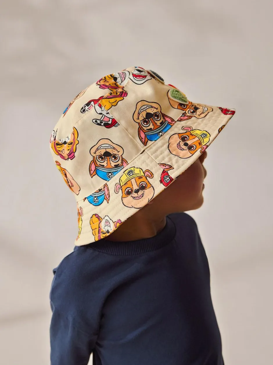 Next Cream Paw Patrol Bucket 100% Cotton Hat (1-10yrs) Discount