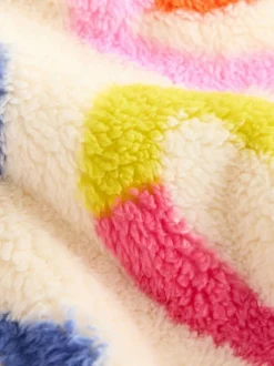Next Zip Through Fleece (3mths-7yrs) Cream Rainbow Squiggle Outlet