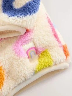Next Zip Through Fleece (3mths-7yrs) Cream Rainbow Squiggle Outlet