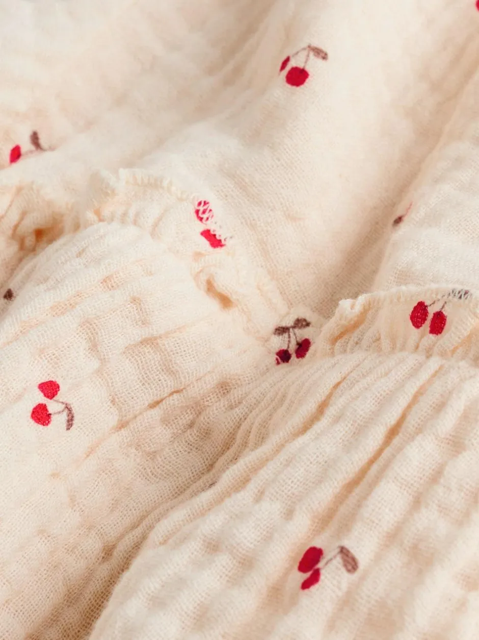 Next Baby Woven Long Sleeve Tops and Trousers 2 Piece Set (0mths-2yrs) Cream/ Red Cherry Outlet