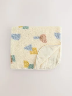 Next Baby Fleece Blanket Cream Shapes Sale