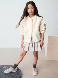 Next Cream Sunflower Borg Jacket (3-16yrs) Online